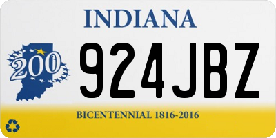 IN license plate 924JBZ