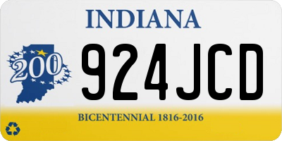 IN license plate 924JCD