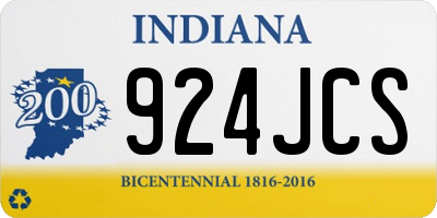 IN license plate 924JCS