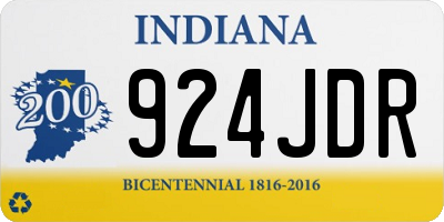 IN license plate 924JDR
