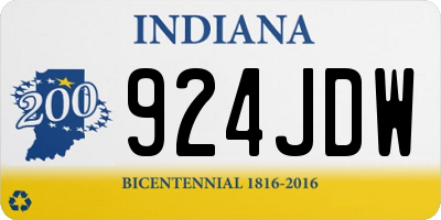 IN license plate 924JDW