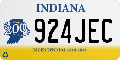 IN license plate 924JEC