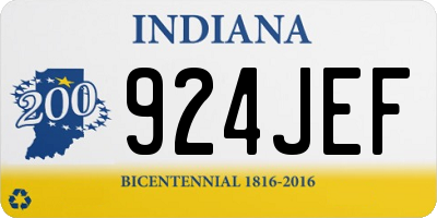 IN license plate 924JEF