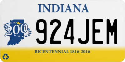 IN license plate 924JEM