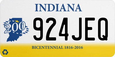 IN license plate 924JEQ
