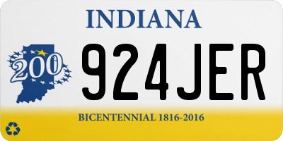 IN license plate 924JER