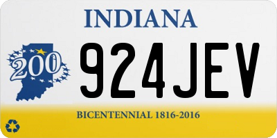 IN license plate 924JEV