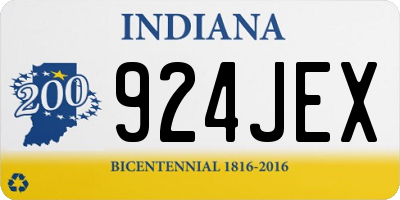 IN license plate 924JEX
