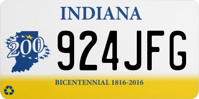 IN license plate 924JFG