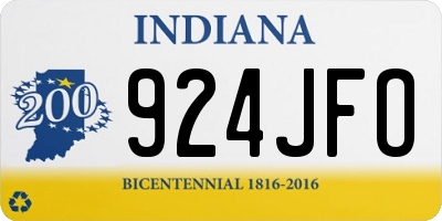 IN license plate 924JFO