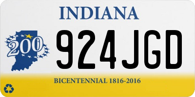 IN license plate 924JGD