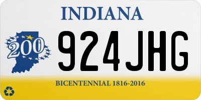 IN license plate 924JHG