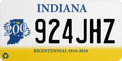 IN license plate 924JHZ