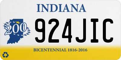 IN license plate 924JIC
