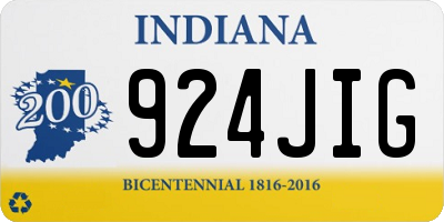 IN license plate 924JIG