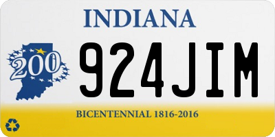 IN license plate 924JIM