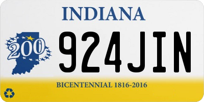 IN license plate 924JIN