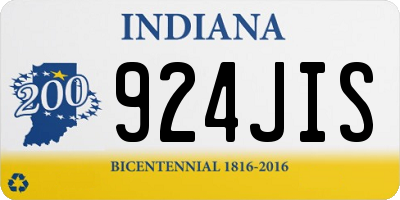IN license plate 924JIS
