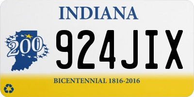 IN license plate 924JIX