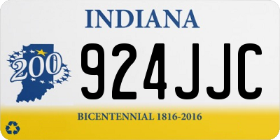 IN license plate 924JJC