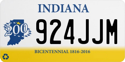 IN license plate 924JJM