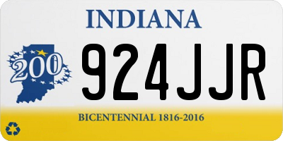 IN license plate 924JJR