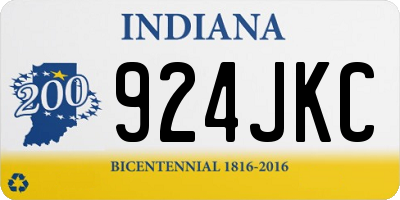 IN license plate 924JKC