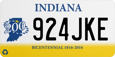 IN license plate 924JKE