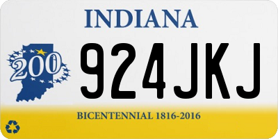 IN license plate 924JKJ
