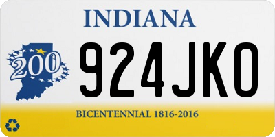 IN license plate 924JKO