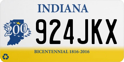 IN license plate 924JKX