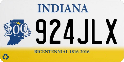 IN license plate 924JLX