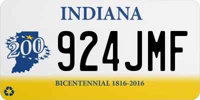 IN license plate 924JMF