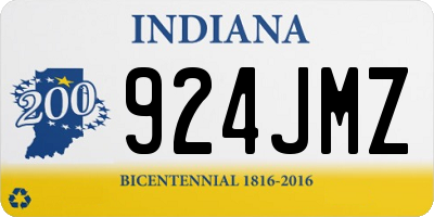 IN license plate 924JMZ