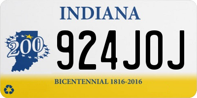 IN license plate 924JOJ