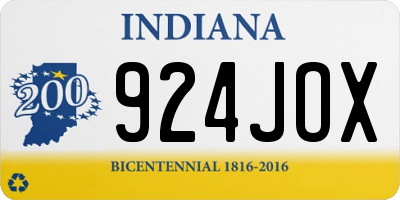IN license plate 924JOX