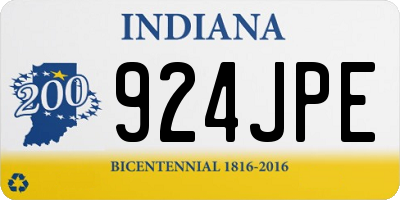 IN license plate 924JPE