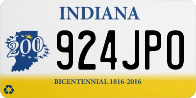 IN license plate 924JPO