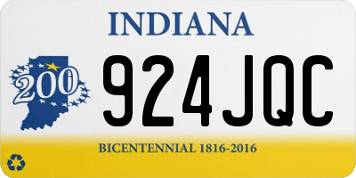 IN license plate 924JQC