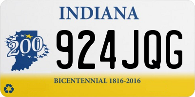 IN license plate 924JQG