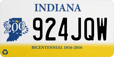 IN license plate 924JQW
