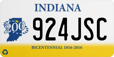 IN license plate 924JSC