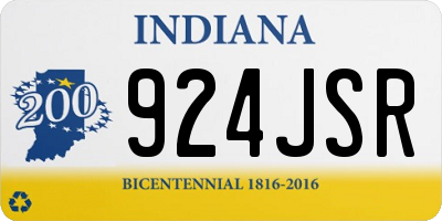 IN license plate 924JSR