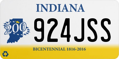 IN license plate 924JSS