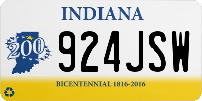 IN license plate 924JSW