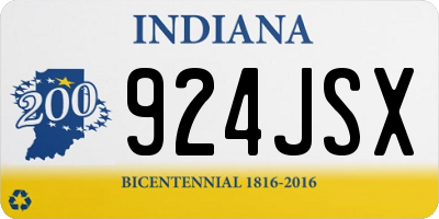 IN license plate 924JSX