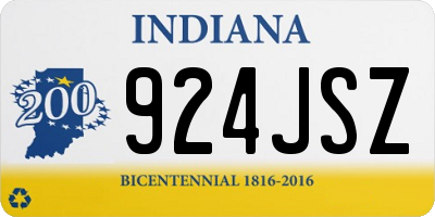 IN license plate 924JSZ