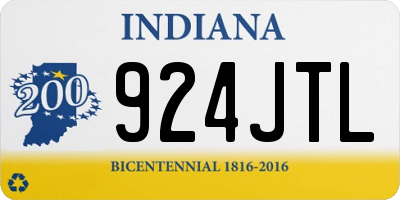 IN license plate 924JTL