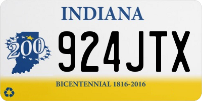 IN license plate 924JTX
