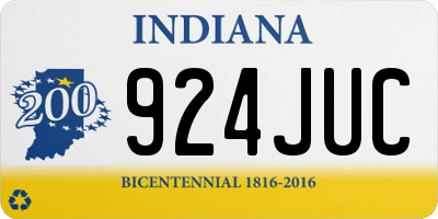 IN license plate 924JUC